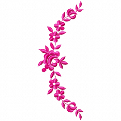 Flowers And Tree Embroidery Design 6